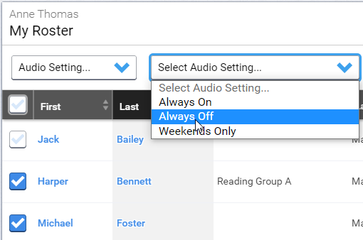 Audio Options