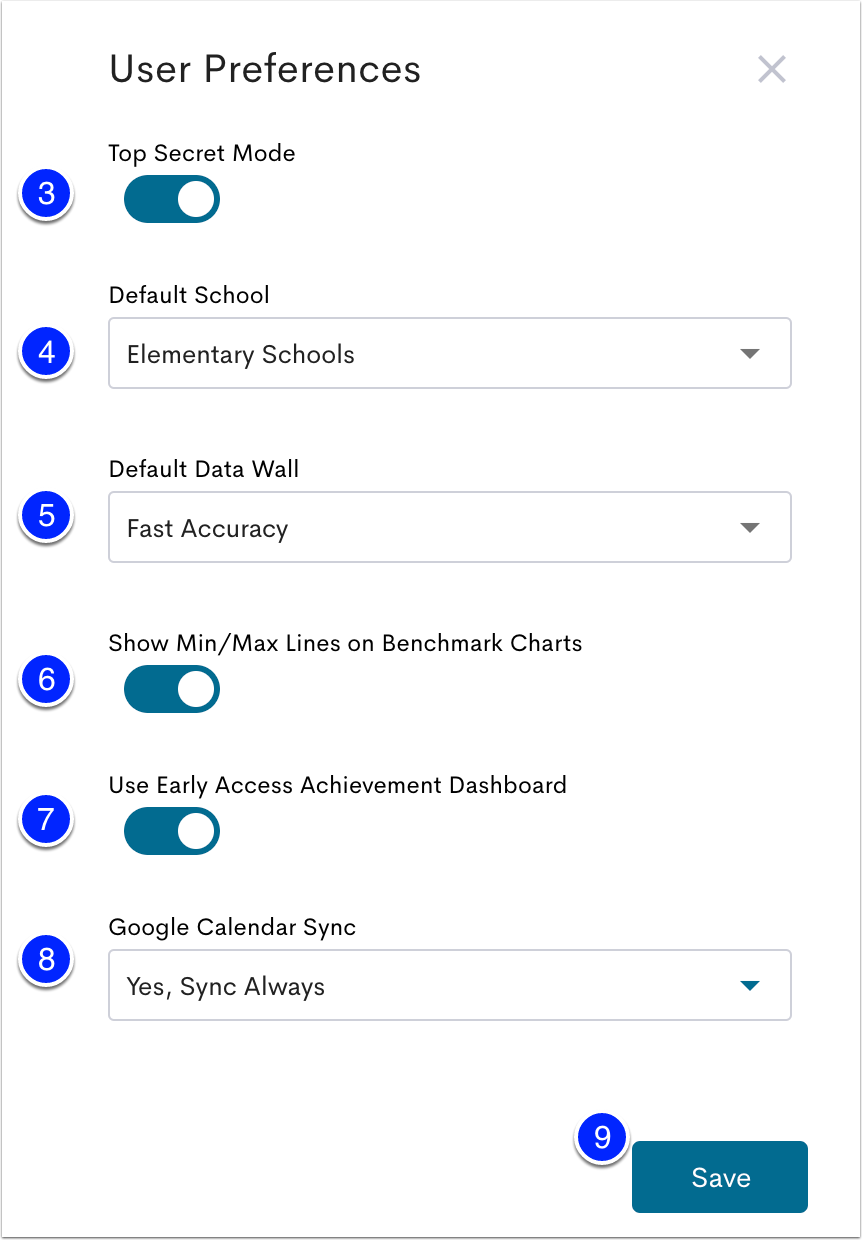 User Preferences