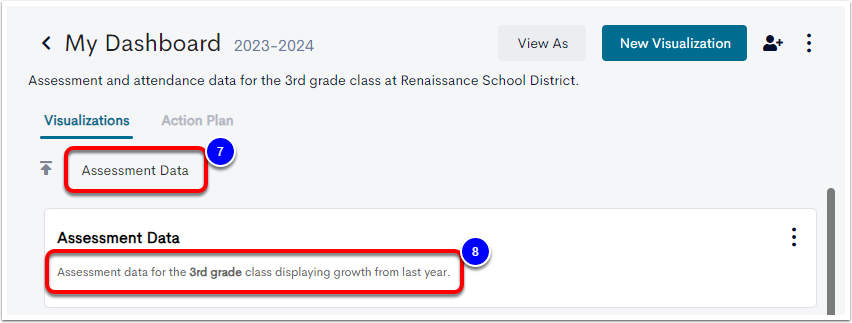 Create a Section Header Visualization