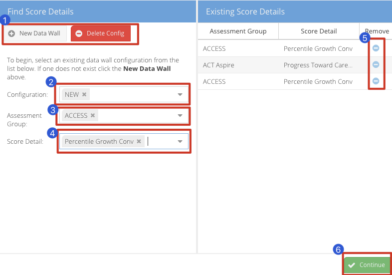 Adding Score Details to a Data Wall (Classic Interface)