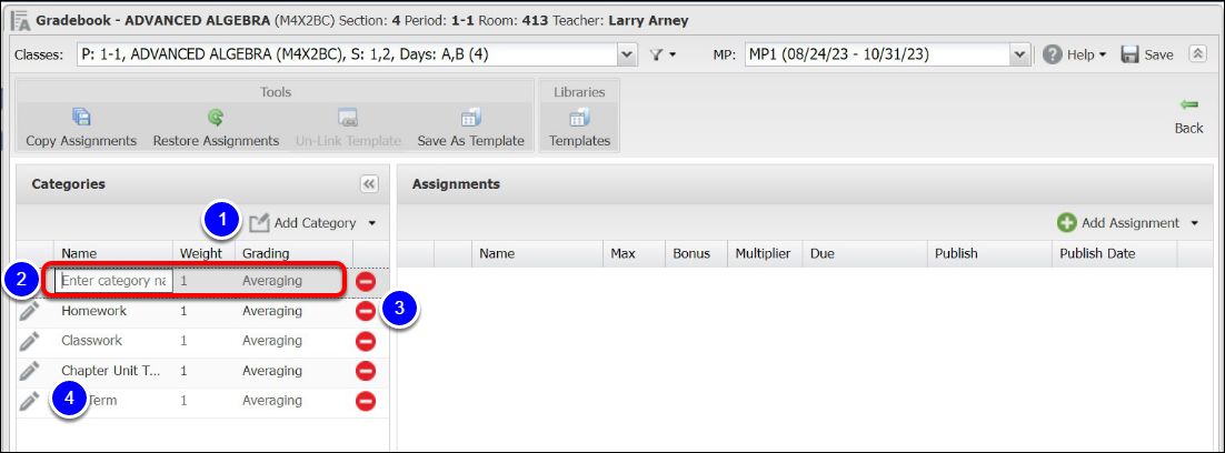 Gradebook Setup Tools