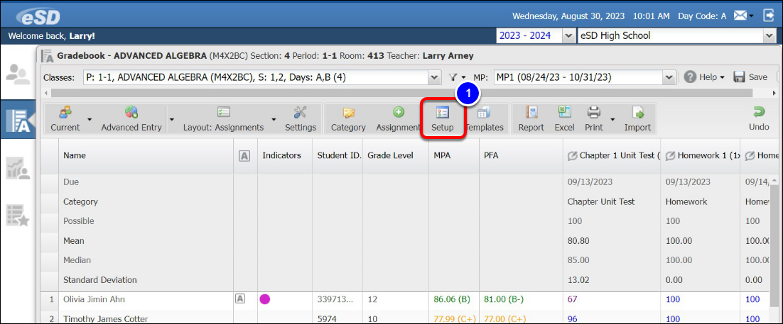 Gradebook Setup Tools