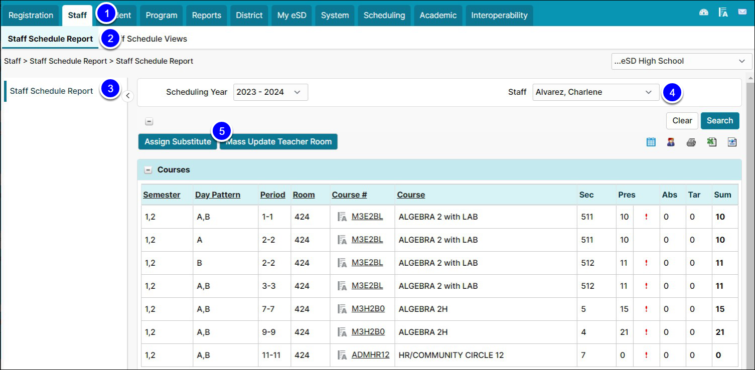 Manage Substitute Assignments