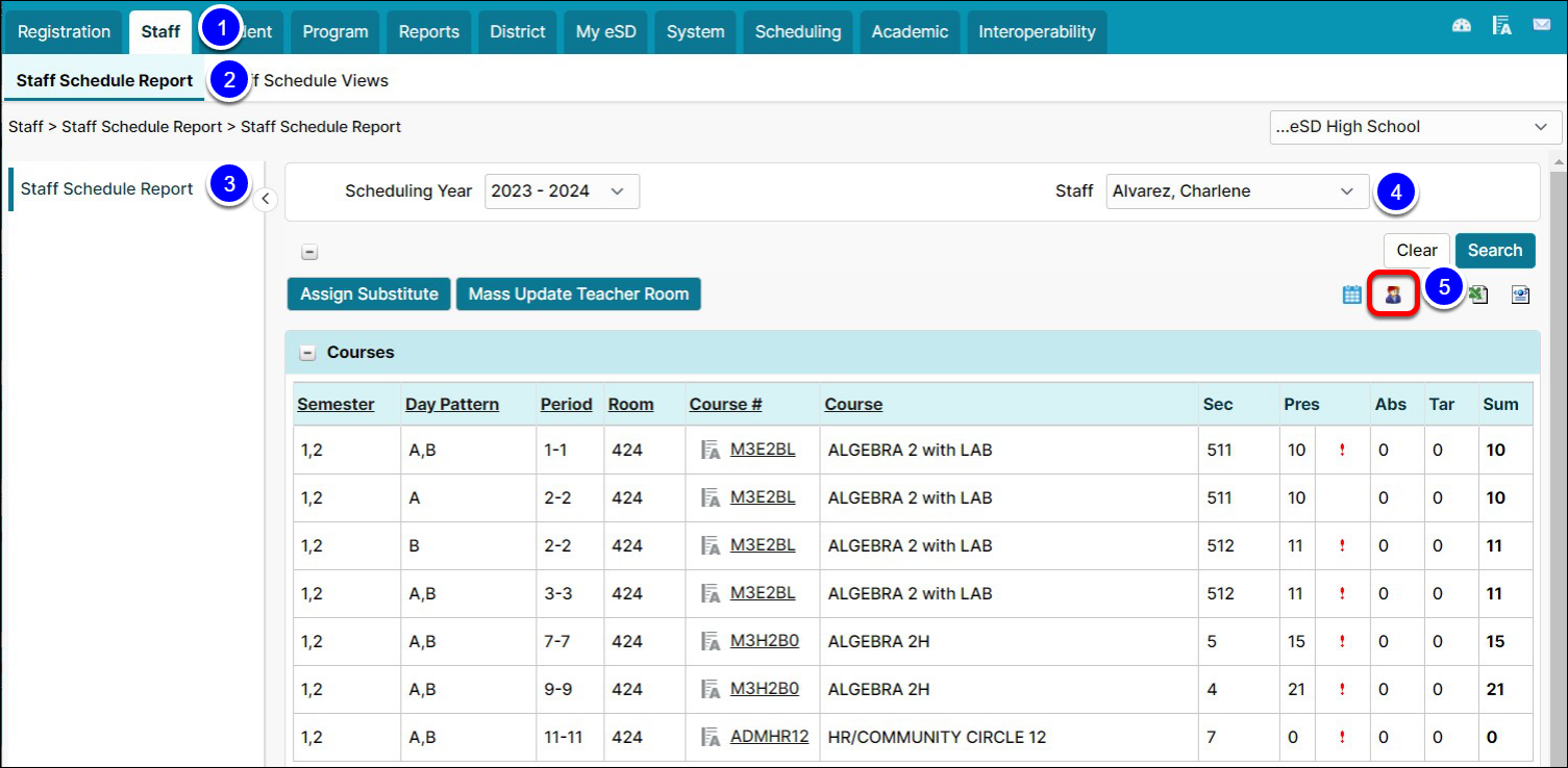 Manage Substitute Assignments