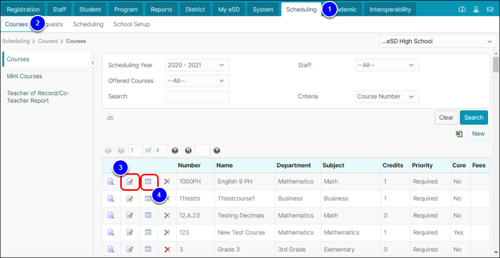 Edit a Course & Course Classes