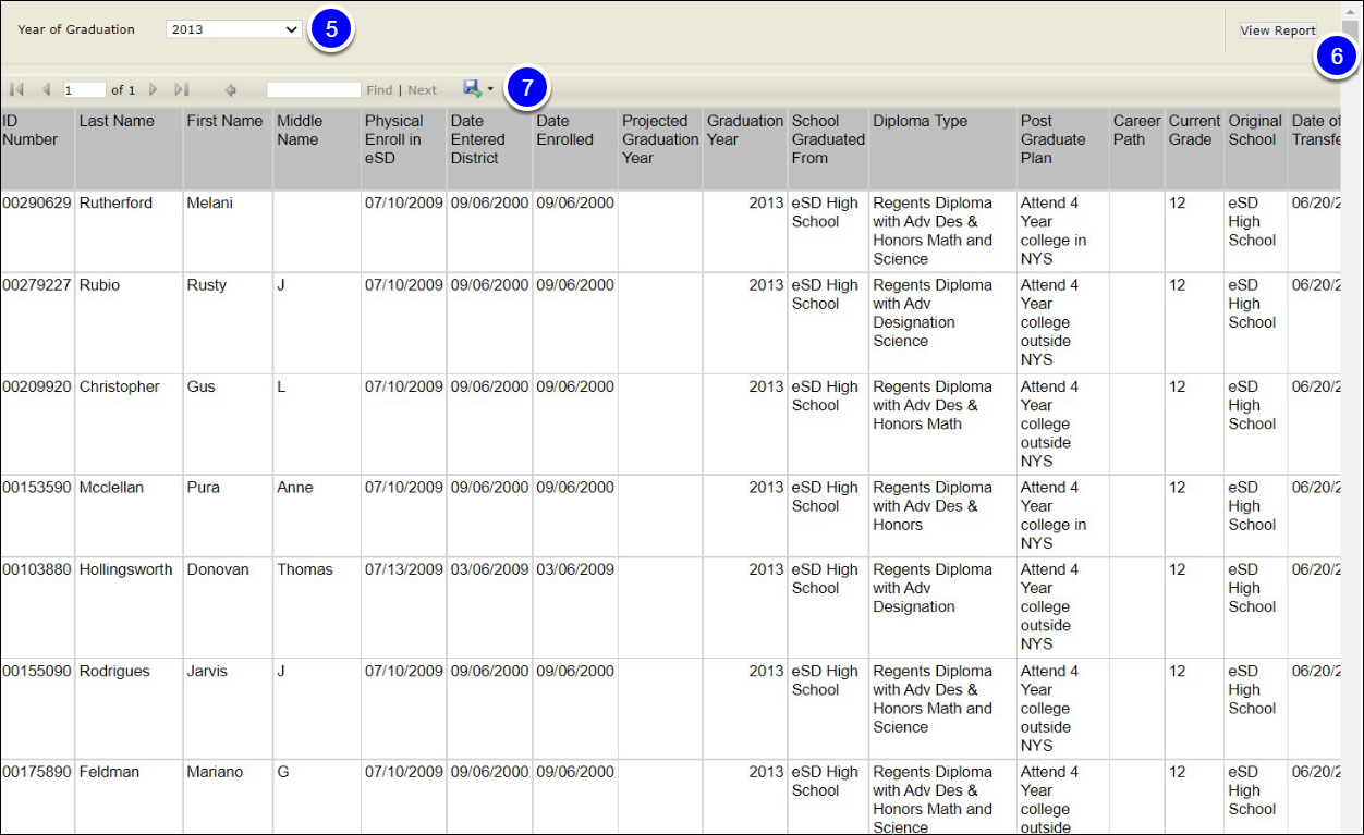 Graduated Students with Details