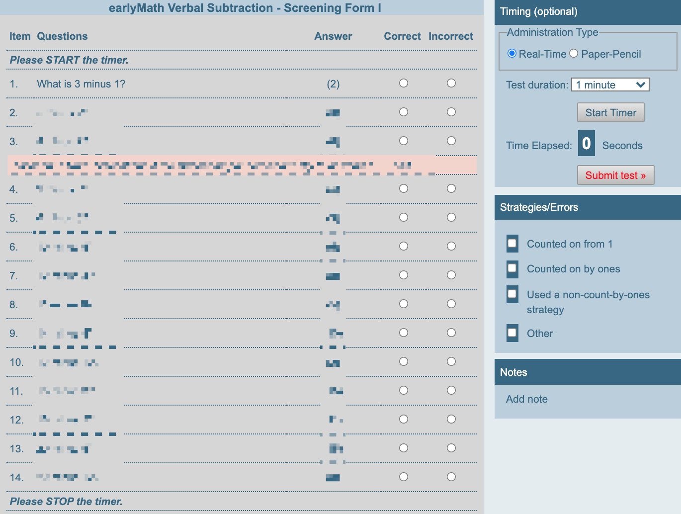 earlyMath English - Verbal Subtraction