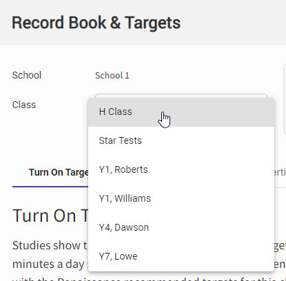 Choose or Change Target Model Page