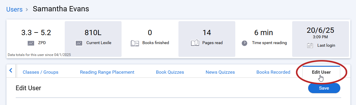 How to Edit Student Information in myON (Teachers)